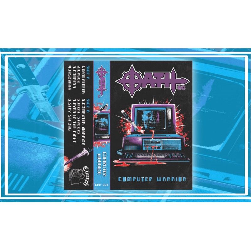 copy of Oath Sc - "Computer Warrior" (pink/blue pinwheel LP)